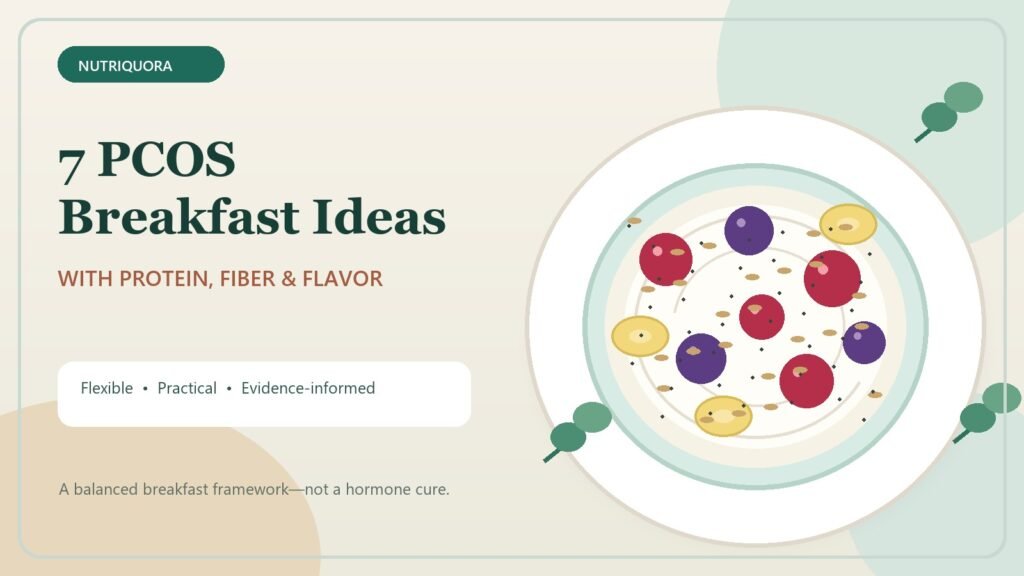 PCOS breakfast ideas with protein, fiber and flavor